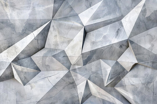 A geometric grey marble pattern, where angular veins cut sharply through the stone. 32k, full ultra HD, high resolution
