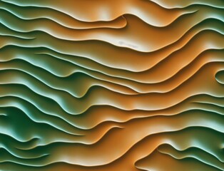 A seamless pattern of wavy lines in shades of brown and green. - seamless and tileable