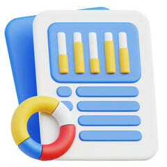 Business data information related 3D icon on transparent background, perfect for any design need