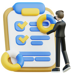 Data information related 3D illustration on transparent background, perfect for any design need
