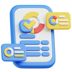 Mobile information related 3D icon on transparent background, perfect for any design need
