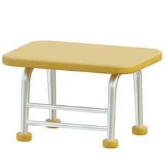 Table related 3D icon on transparent background, perfect for any design need