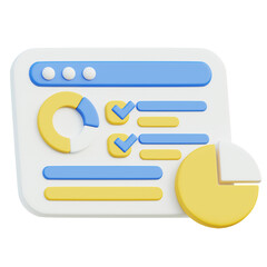 Web information related 3D icon on transparent background, perfect for any design need