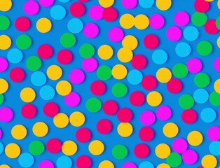 Colorful Dots on a Blue Background - seamless and tileable
