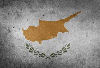 Cyprus official flag isolated on white background.