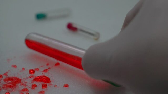 Forensic Analysis in Action: Test Tube, Blood, and Criminology