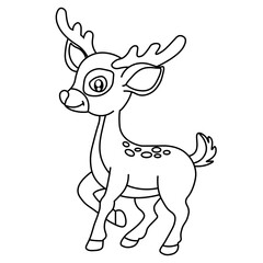 christmas reindeer with ribbon