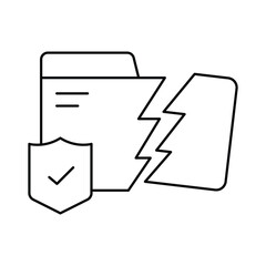 Safeguard data integrity with the data loss prevention icon, implementing strategies and controls to prevent data breaches, leaks, and unauthorized access.