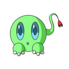 simple illustration of a cute monster