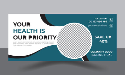 Medical hospital healthcare business promotion Billboard design. 