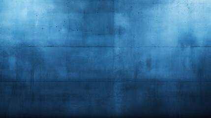 Closeup of smooth blue concrete wall, space for design, modern abstract web print blank business design 