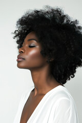 beautiful dark-skinned woman, black female model photo