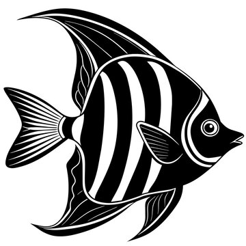 recommend clip art: angelfish silhouette vector illustration