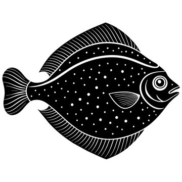 recommend clip art: flounder silhouette vector illustration