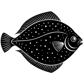 recommend clip art: flounder silhouette vector illustration