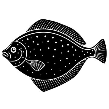 recommend clip art: flounder silhouette vector illustration