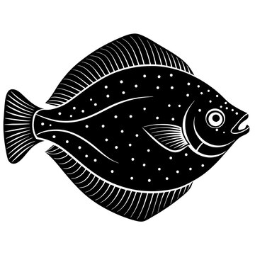 recommend clip art: flounder silhouette vector illustration