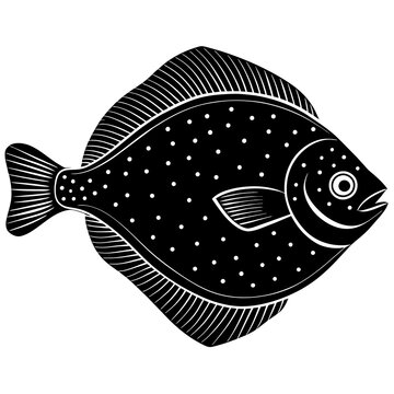 recommend clip art: flounder silhouette vector illustration