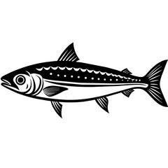 mackerel silhouette vector illustration