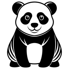 panda silhouette vector illustration