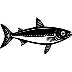sardine silhouette vector illustration
