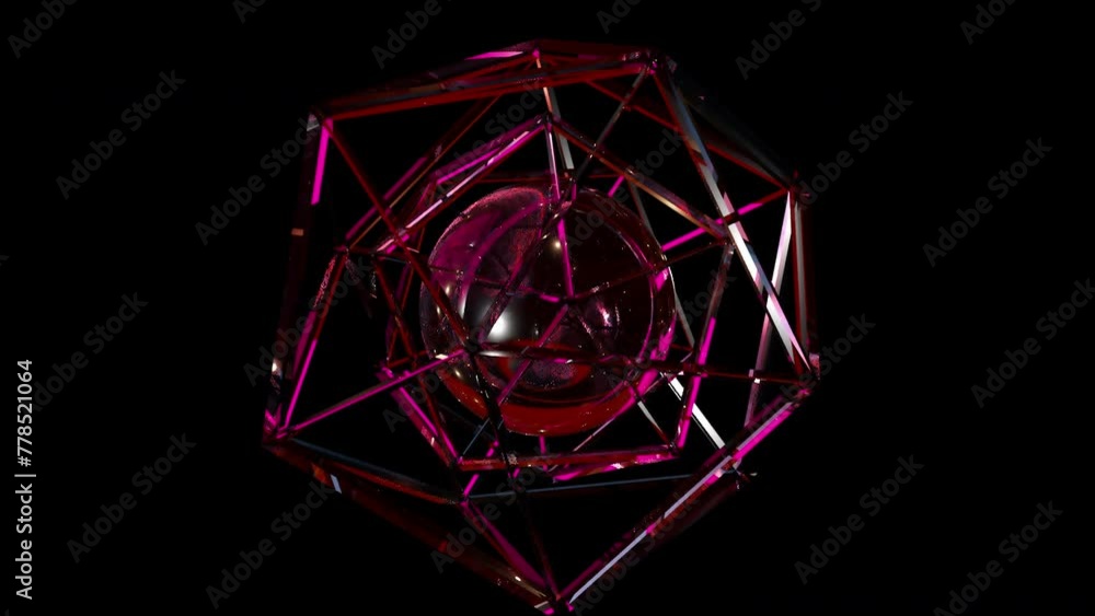Aufkleber red glass structure. computer generated 3d render