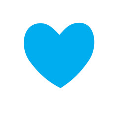 Blue heart emoji isolated on white background. Emoticons symbol modern, simple, printed on paper. icon for website design	
