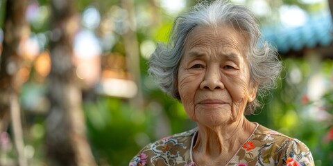 portrait of an elderly beautiful woman Generative AI - 778521263