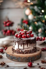 Fototapeta na wymiar new year christmas baking cake sweets Generative AI