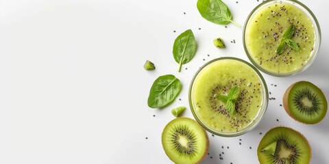 fresh kiwi natural juice Generative AI - obrazy, fototapety, plakaty