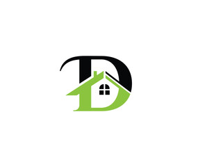 D real estate logo icon