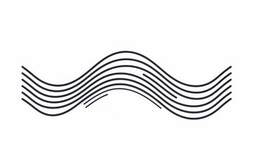 Abstract line wave representing music or audio, minimal podcast or radio logo, vector icon - obrazy, fototapety, plakaty