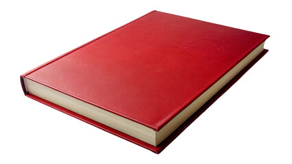 Fototapeta premium Blank red book isolated on transparent background.