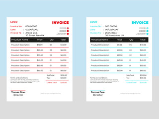 Creative Invoice Design Template