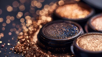 Eyeshadow texture make up pack mock up wallpaper background