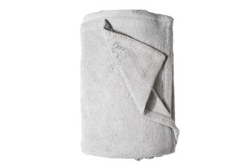 Grey Towel isolated mock-up on a white background, Based on a High-quality Studio shot beauty-spa...