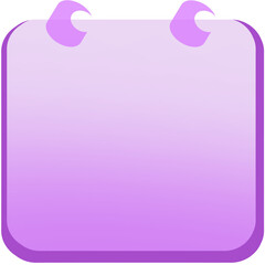 Rectangular text box , Note paper clip design Cartoon style.pink note paper