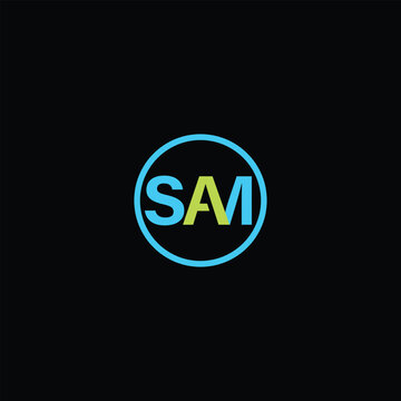SAM Letter Initial Logo Design Template Vector Illustration