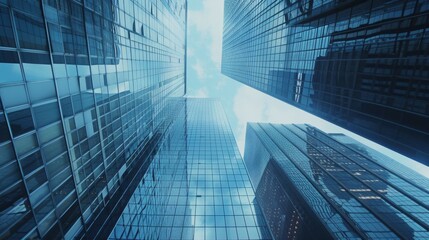 Modern building office skyscrapers city wallpaper background