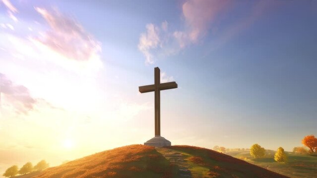 Sacred Symbol: Sunlit Hilltop Cross