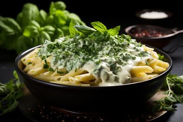 penne with spinach gorgonzola sauce
