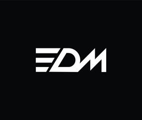 EDM logo icon and EDM symbol, Letter EDM logo template