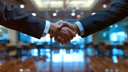 Two business people businessmen shaking hands wallpaper background