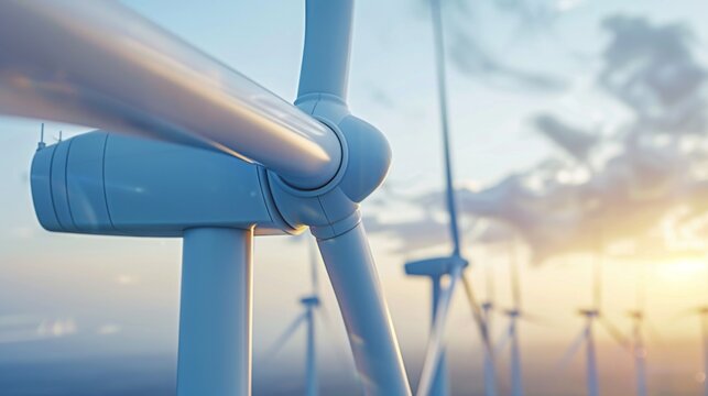 Wind turbine energy windmill power generator wallpaper background