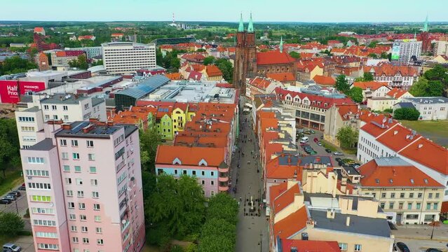 Street Najswietszej Marii Panny Legnica Aerial View Poland