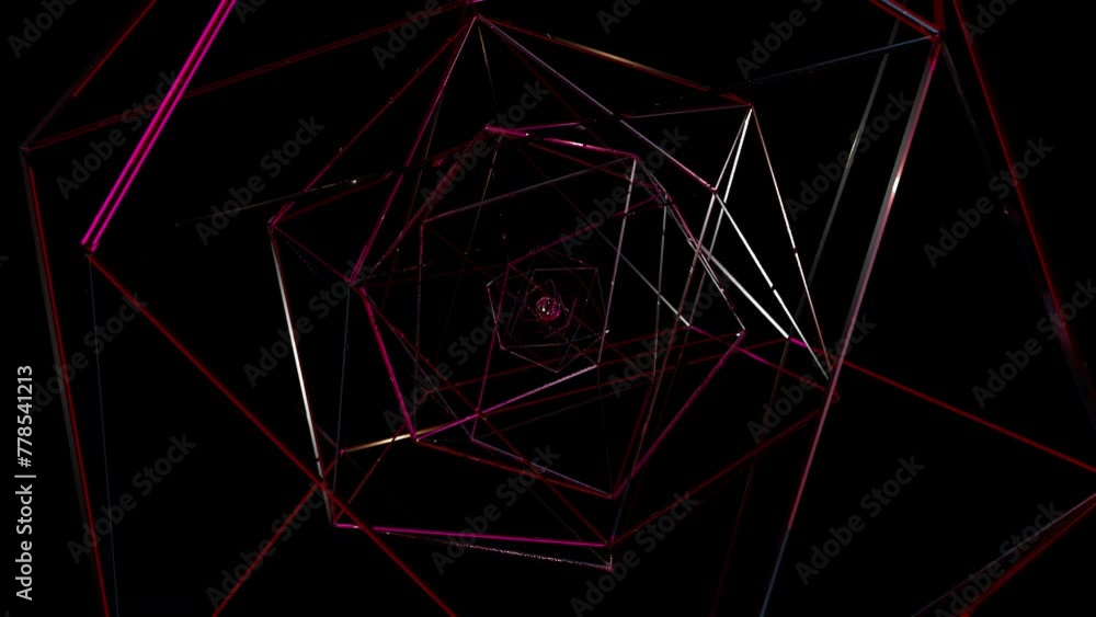 Poster red glass structure. computer generated 3d render