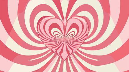 Abstract optical illusion background with a heart.