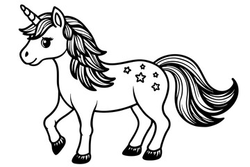 Obraz na płótnie Canvas cute-unicorn--transparent-background vector illustration 