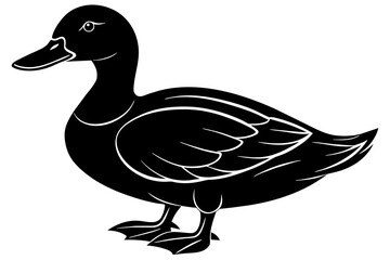  duck-image-with-white-background--silhouette vector 