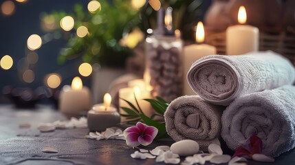 Obraz na płótnie Canvas A rejuvenating spa day with luxurious treatments, including massages, facials, and body scrubs, providing relaxation and pampering for body and mind.